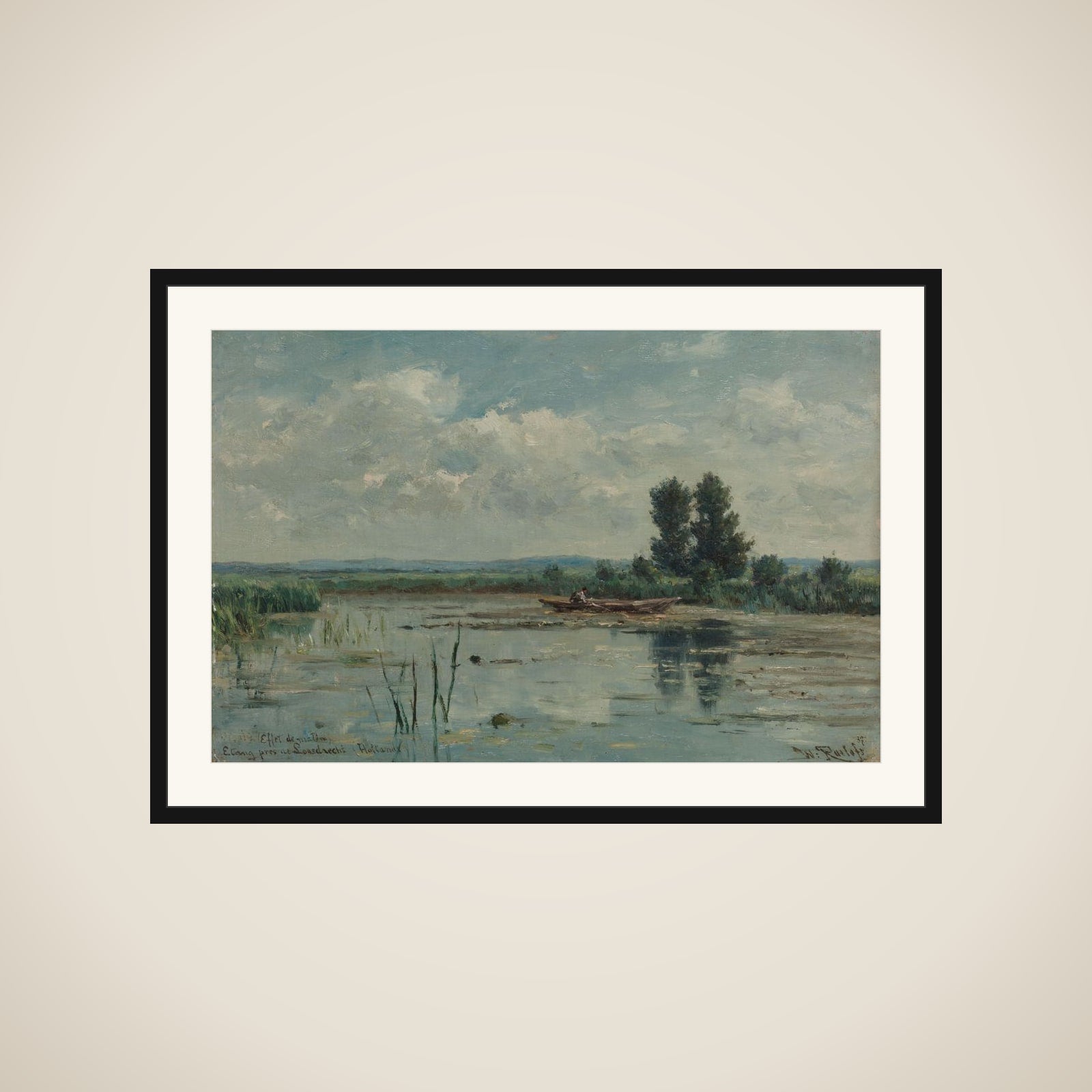 Sheet of Water near Loosdrecht framed