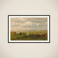 Meadow Landscape with Cattle framed