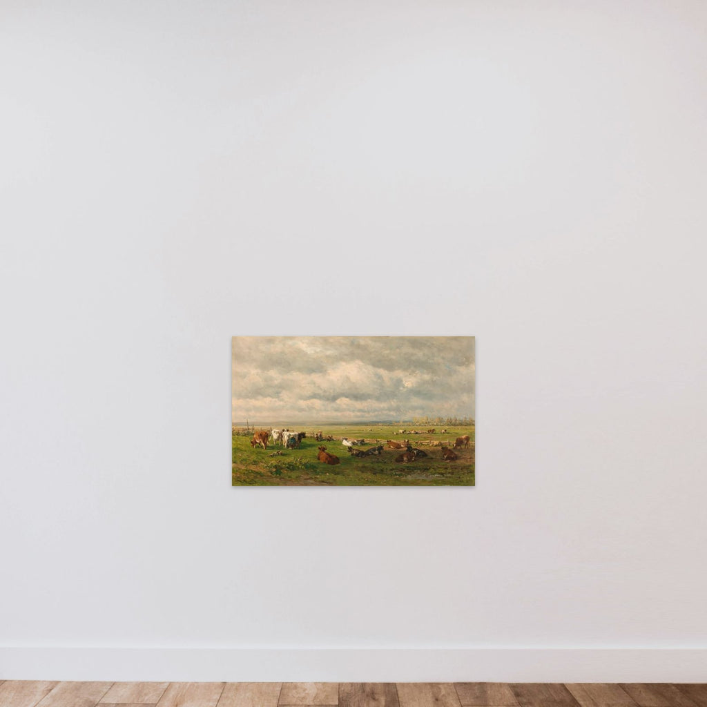 Meadow Landscape with Cattle unframed — shown to scale