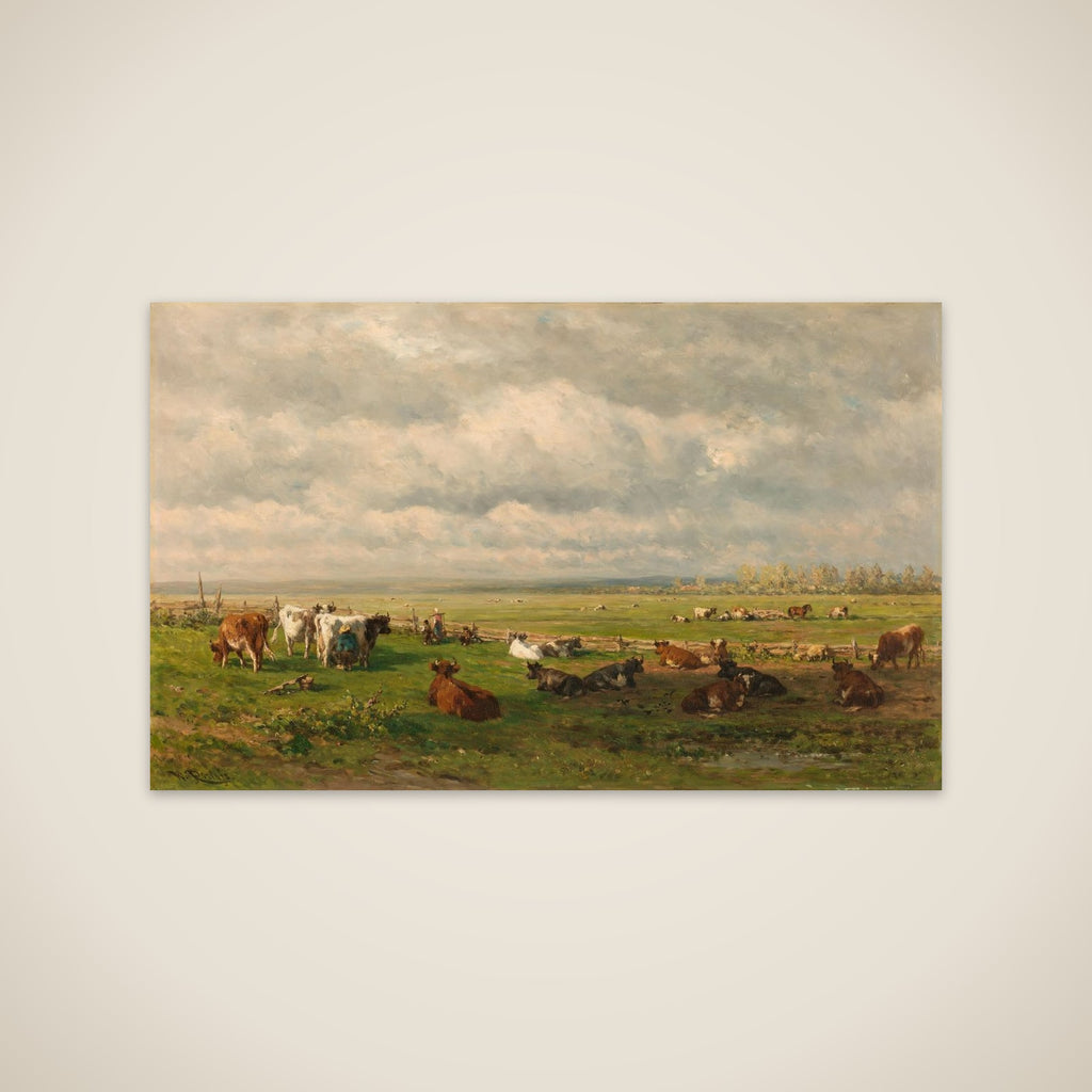 Meadow Landscape with Cattle unframed print