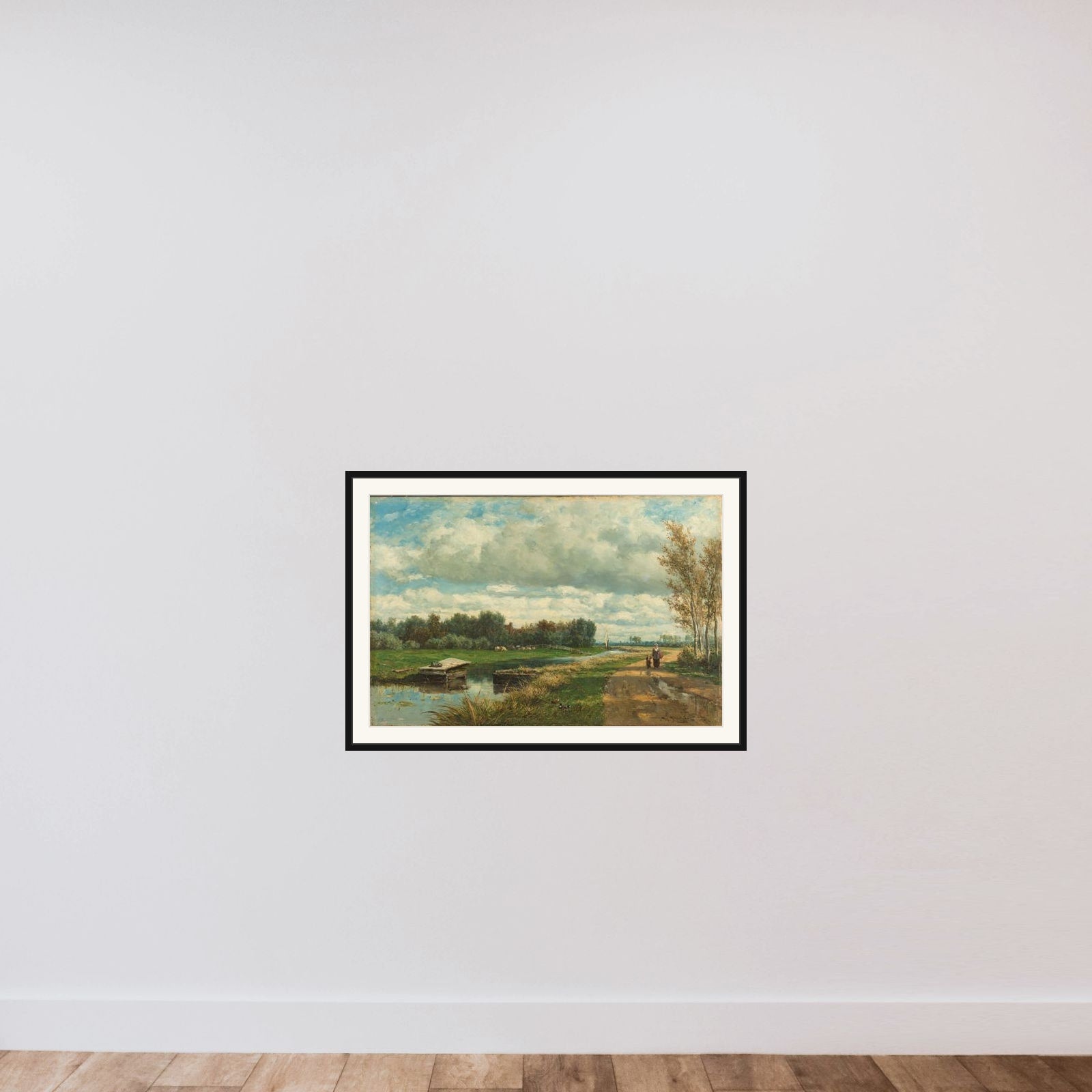 Landscape in the Environs of The Hague framed — shown to scale