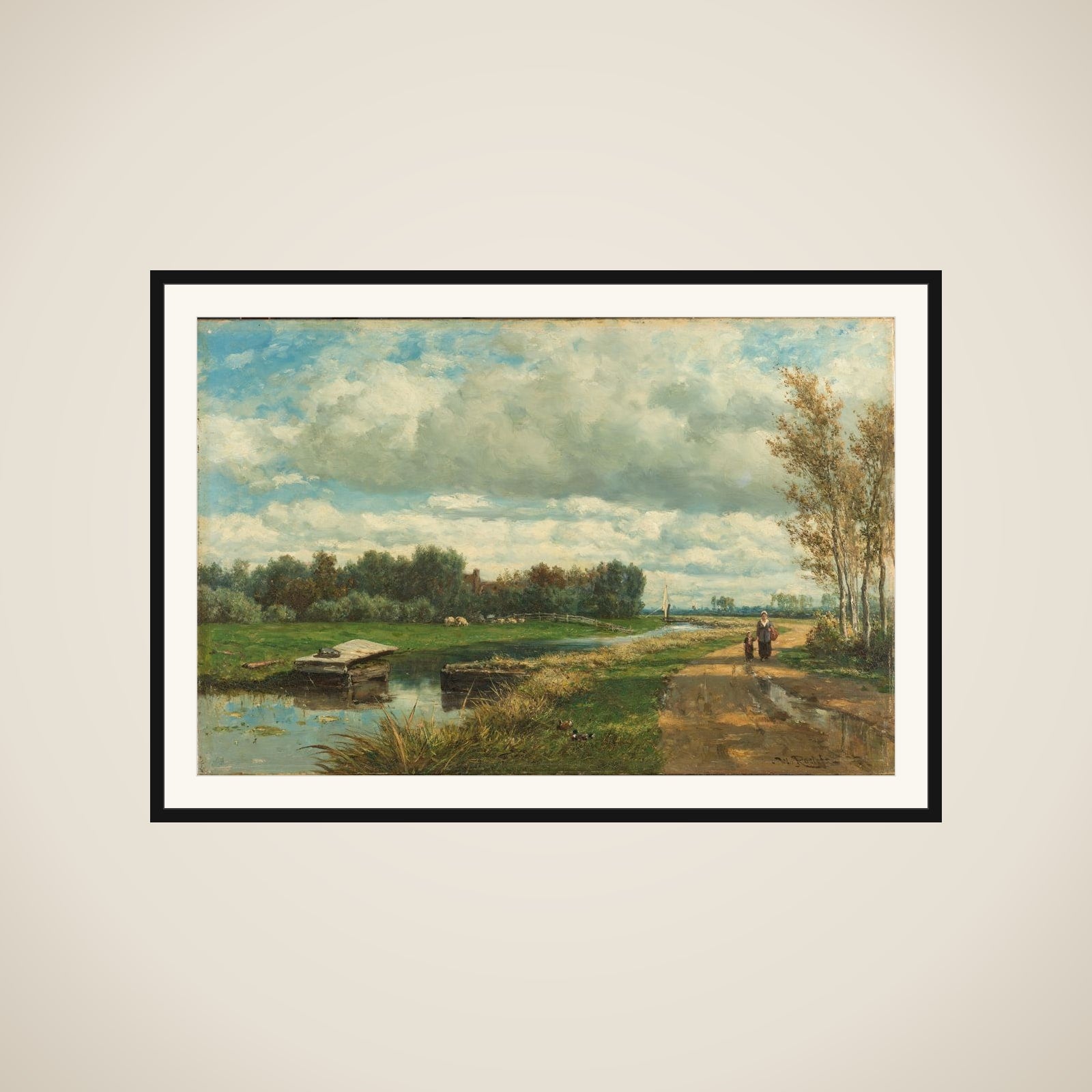 Landscape in the Environs of The Hague framed