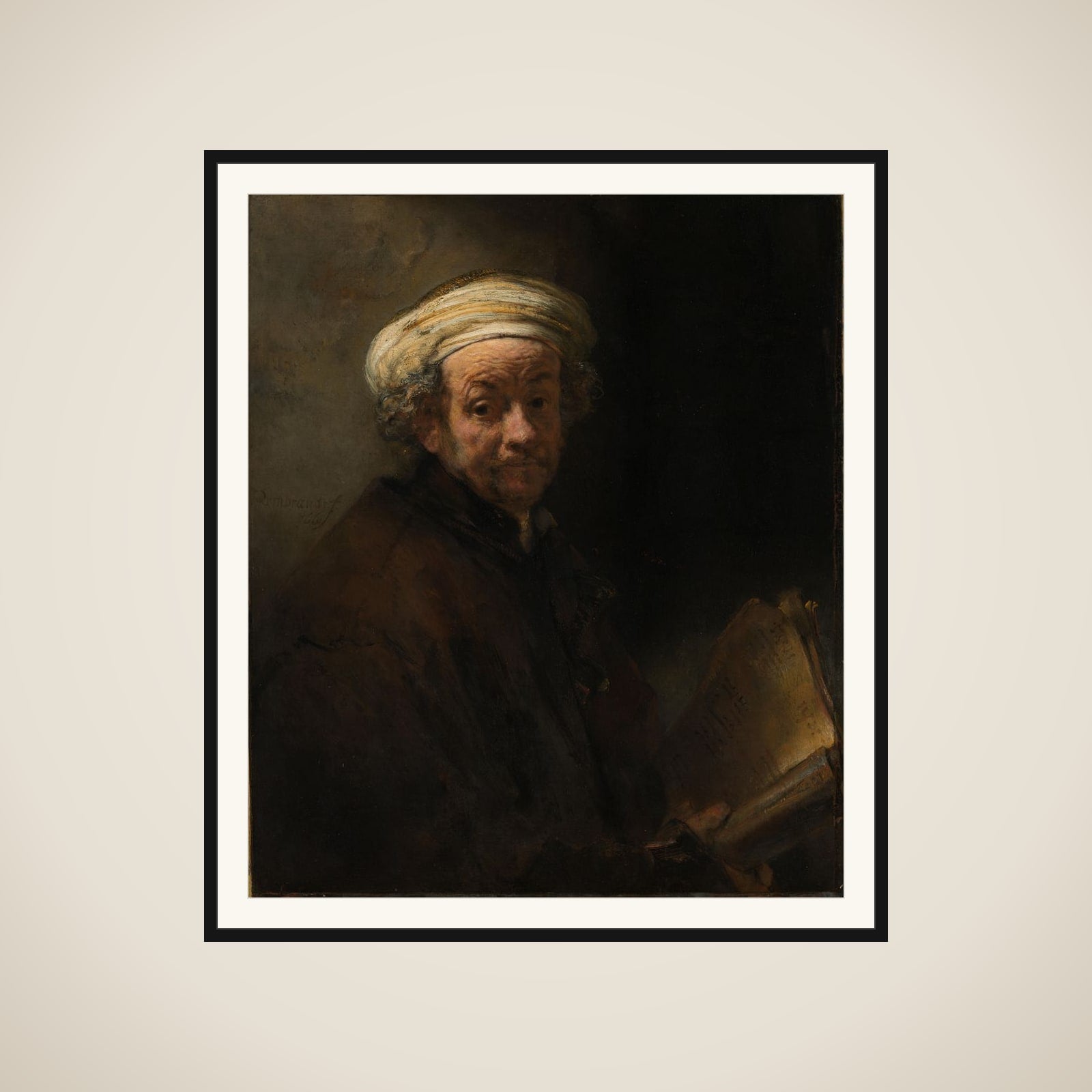 Self Portrait as the Apostle Paul framed