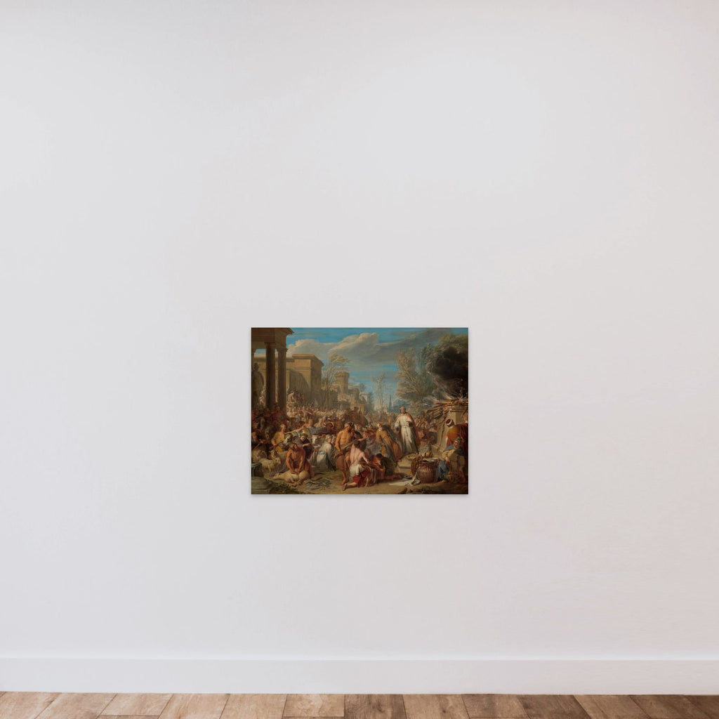 Jeroboam Sacrificing to the Idols unframed — shown to scale