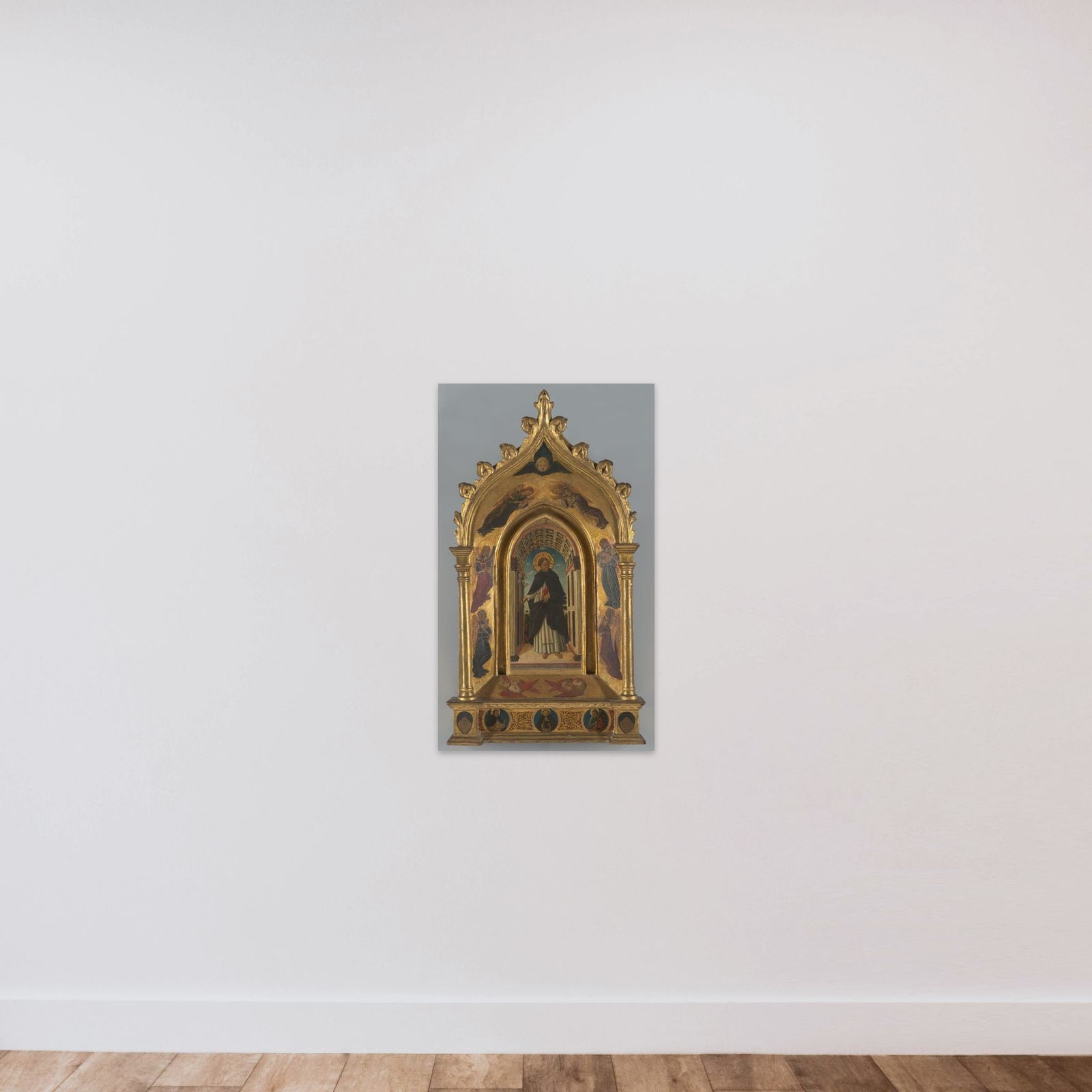 Saint Dominic unframed — shown to scale