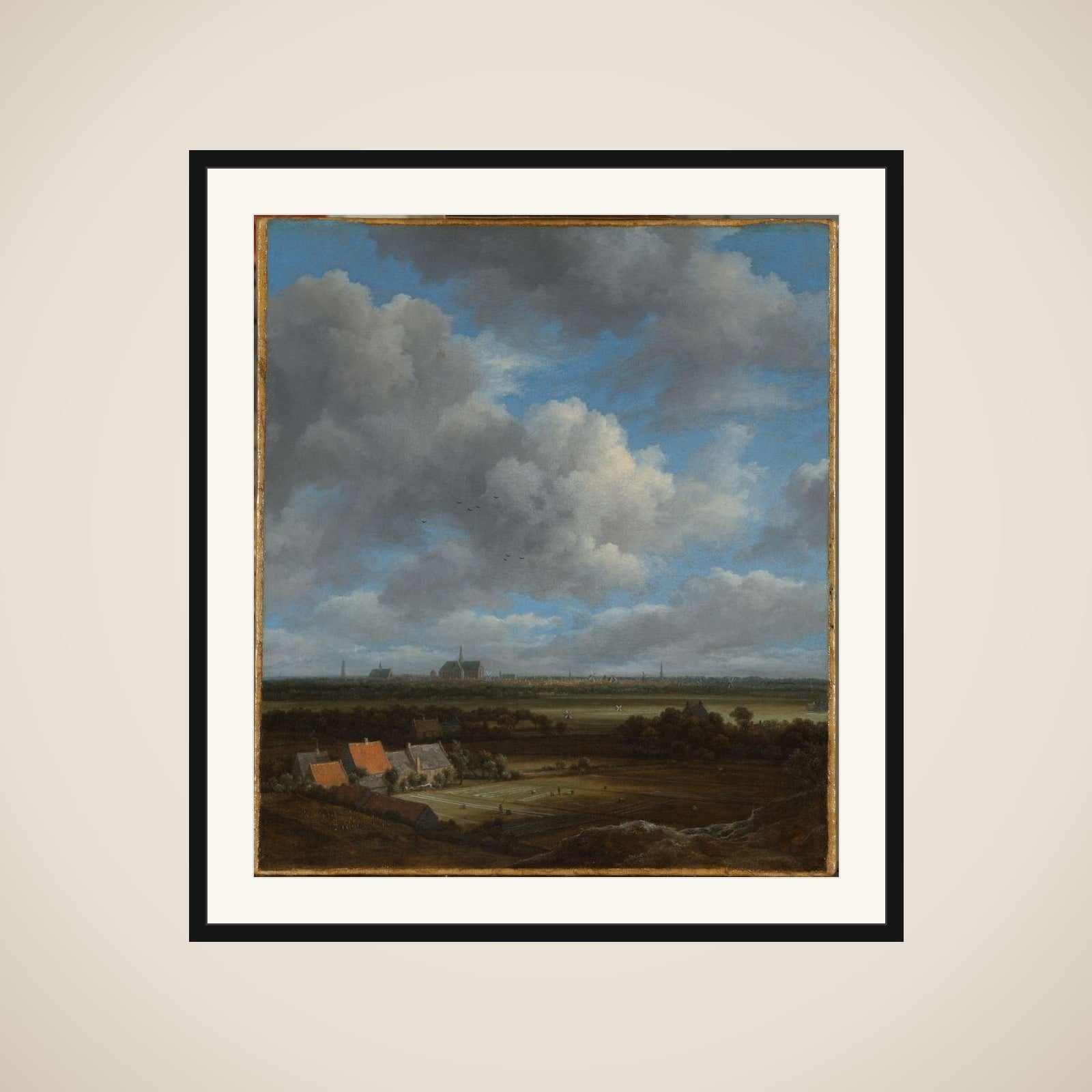 View of Haarlem from the Northwest, with the Bleaching Fields in the Foreground framed