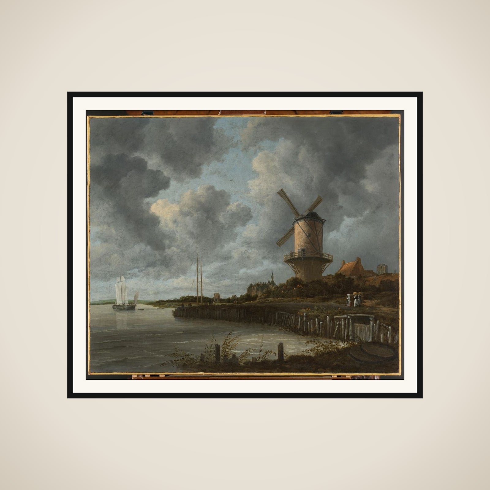 The windmill at Wijk bij Duurstede framed