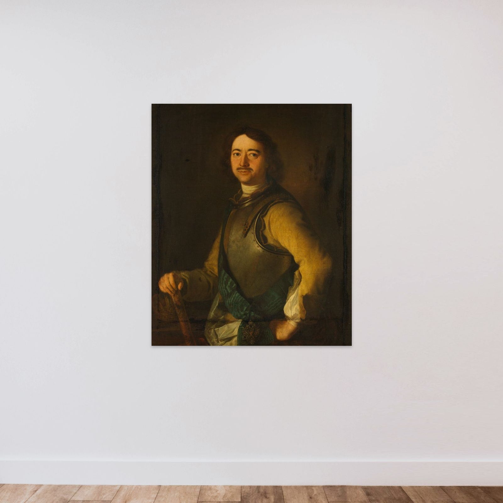 Peter the Great, tsar of Russia unframed — shown to scale