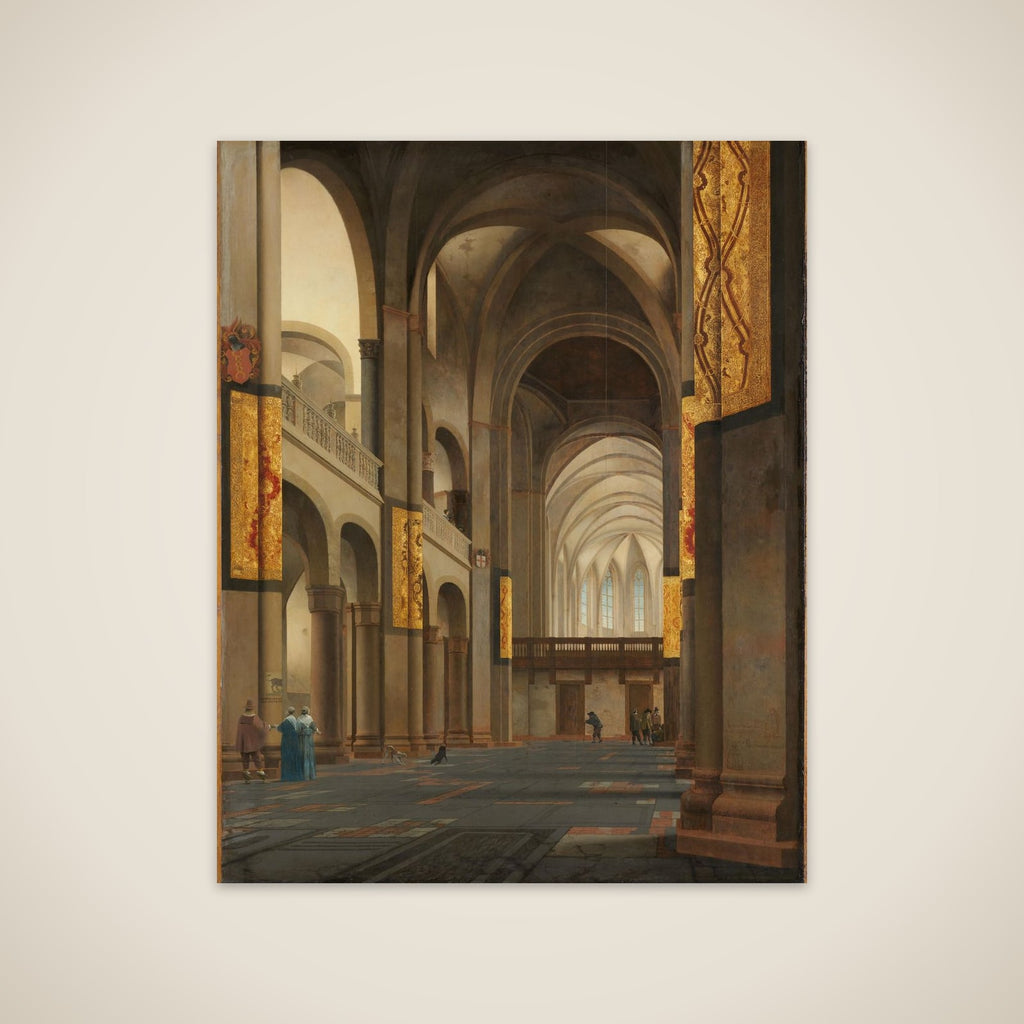 The Nave and Choir of the Mariakerk in Utrecht, Seen from the West unframed print
