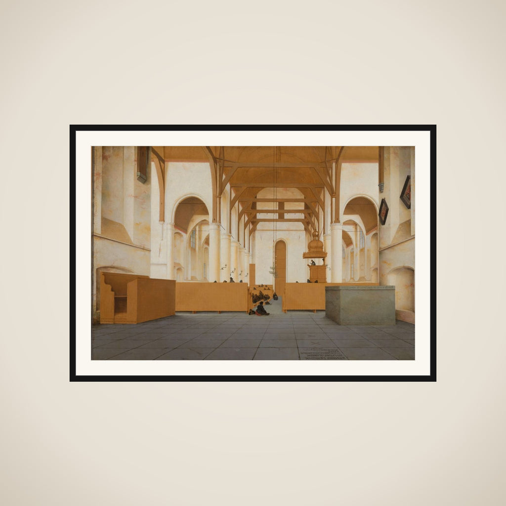 Interior of the St. Odulphuskerk in Assendelft, Seen from the Choir to the West framed