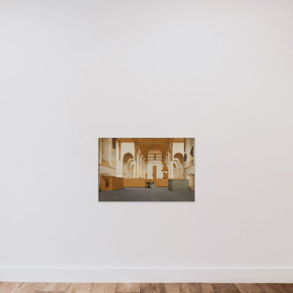 Interior of the St. Odulphuskerk in Assendelft, Seen from the Choir to the West unframed — shown to scale