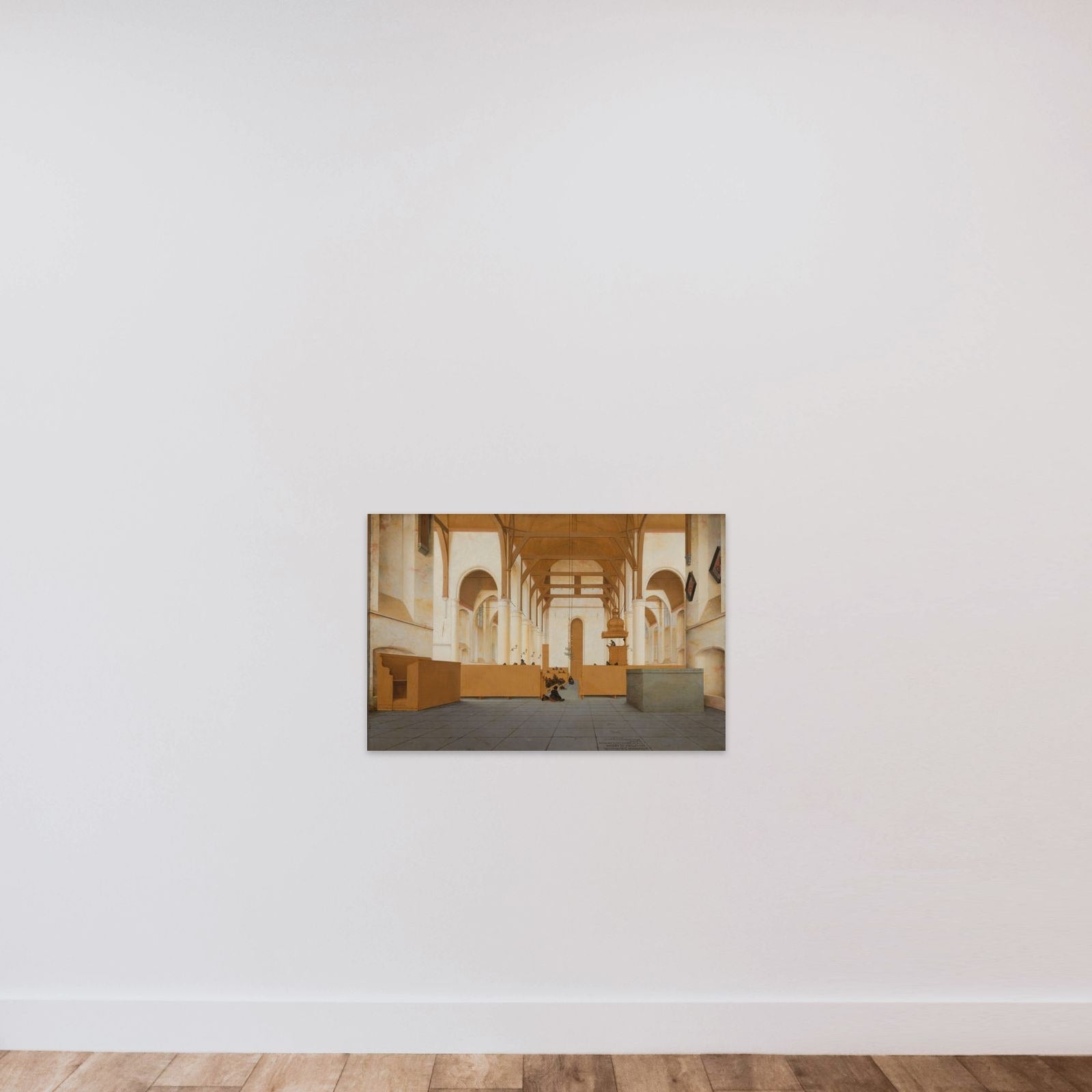 Interior of the St. Odulphuskerk in Assendelft, Seen from the Choir to the West unframed — shown to scale