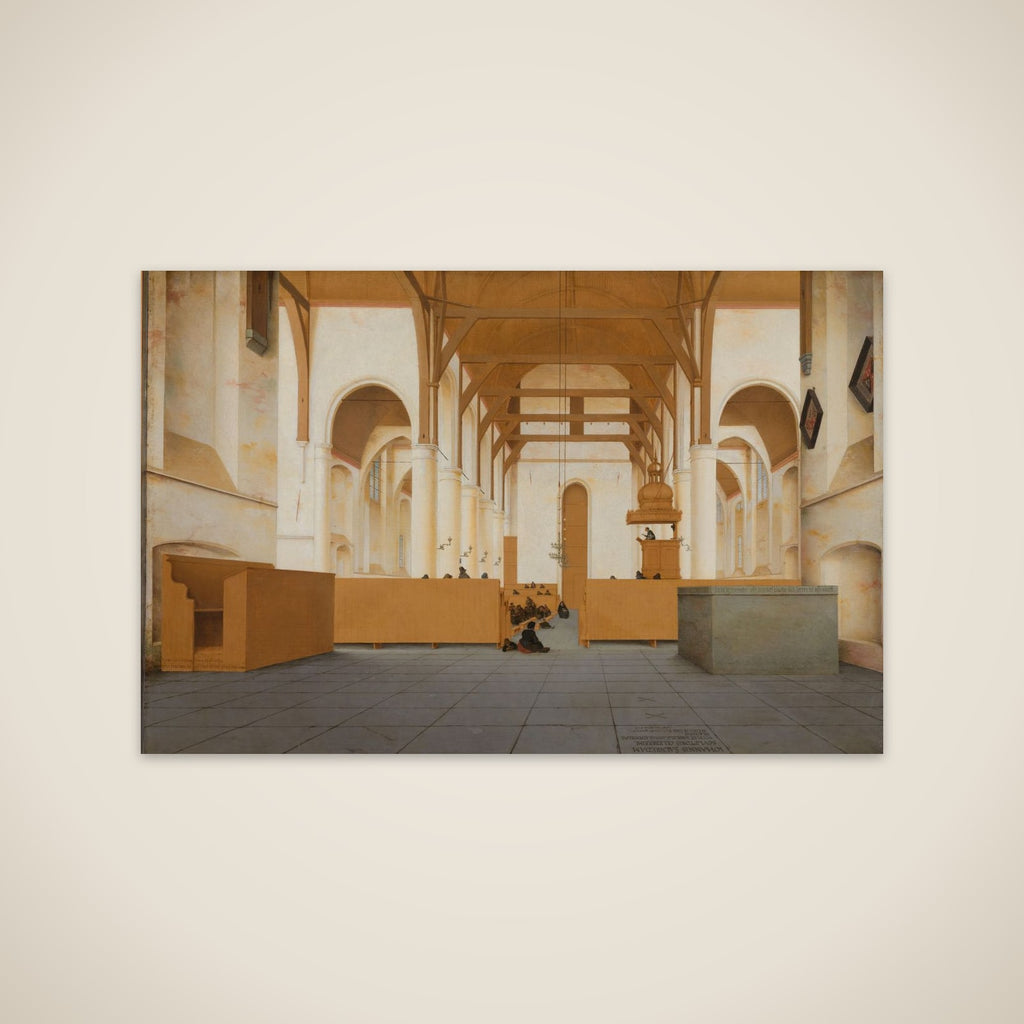 Interior of the St. Odulphuskerk in Assendelft, Seen from the Choir to the West unframed print