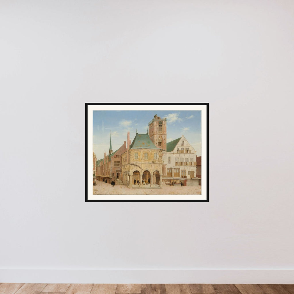 The Old Town Hall of Amsterdam framed — shown to scale