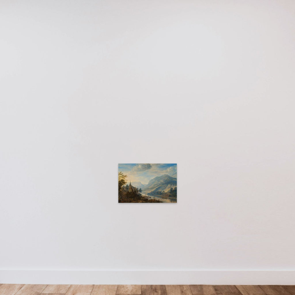 View of the Rhine near Rheineck Castle unframed — shown to scale