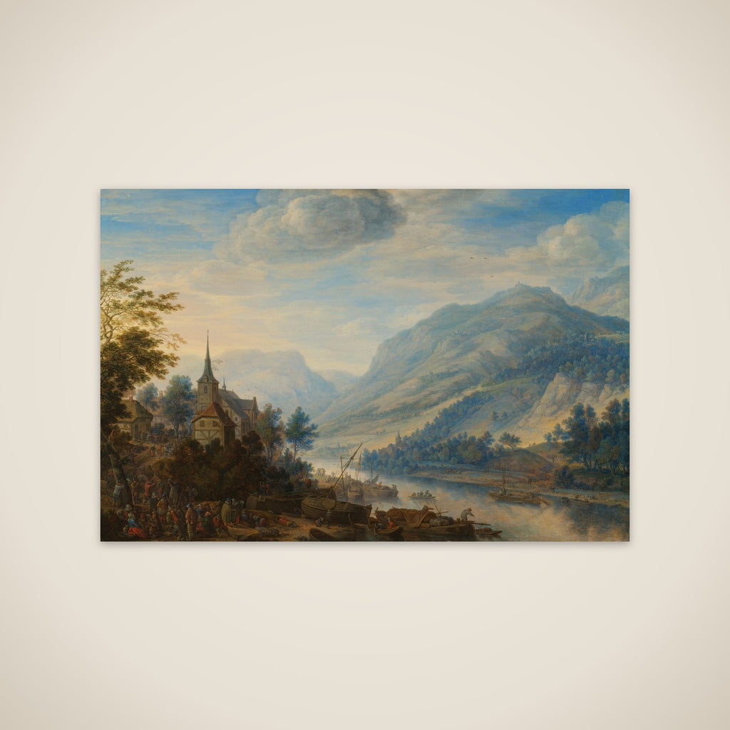 View of the Rhine near Rheineck Castle unframed print