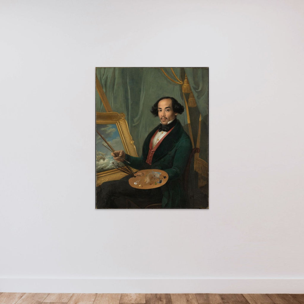 Portrait of Raden Syarif Bustaman Saleh unframed — shown to scale