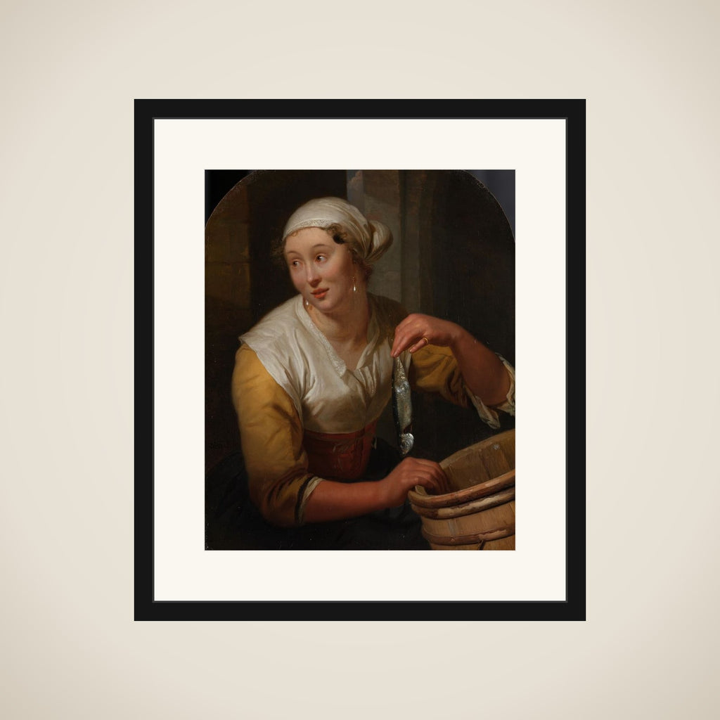 Woman Selling Herrings framed