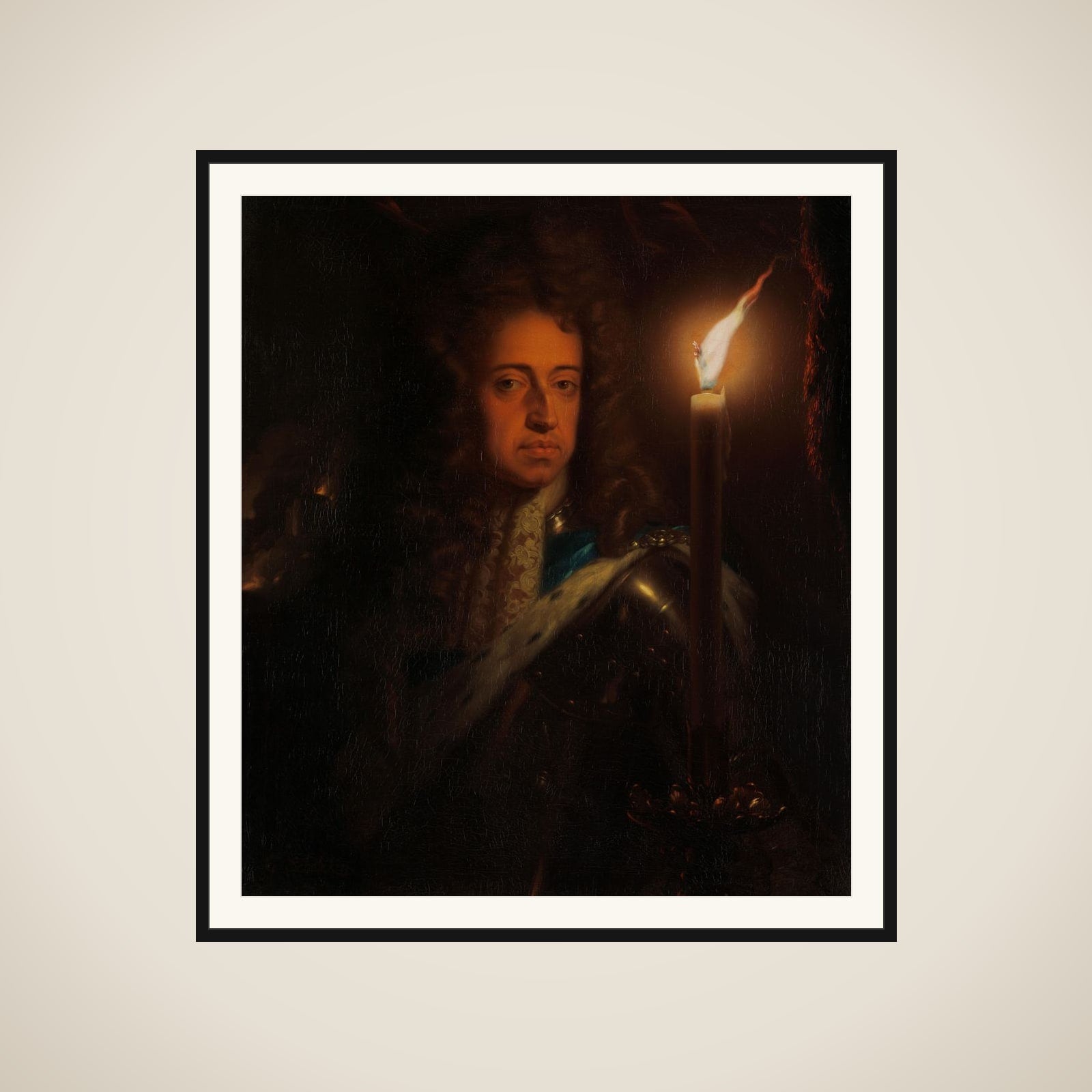 Portrait of William III (1650-1702), Prince of Orange, Stadholder and from 1689 on, King of England framed