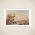 A Frozen Canal near the River Maas framed