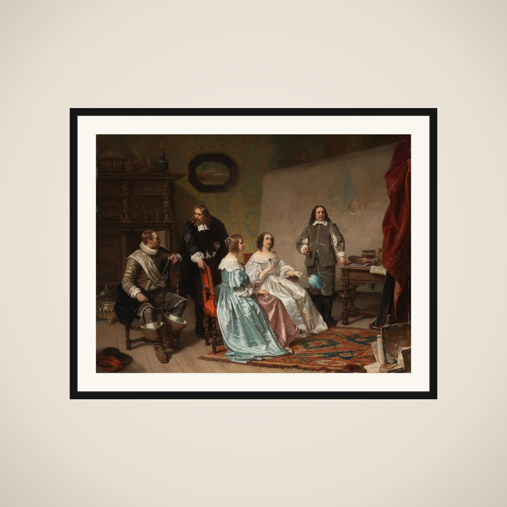 The Princess of Orange Visiting the Work-shop of Bartholomeus van der Helst framed