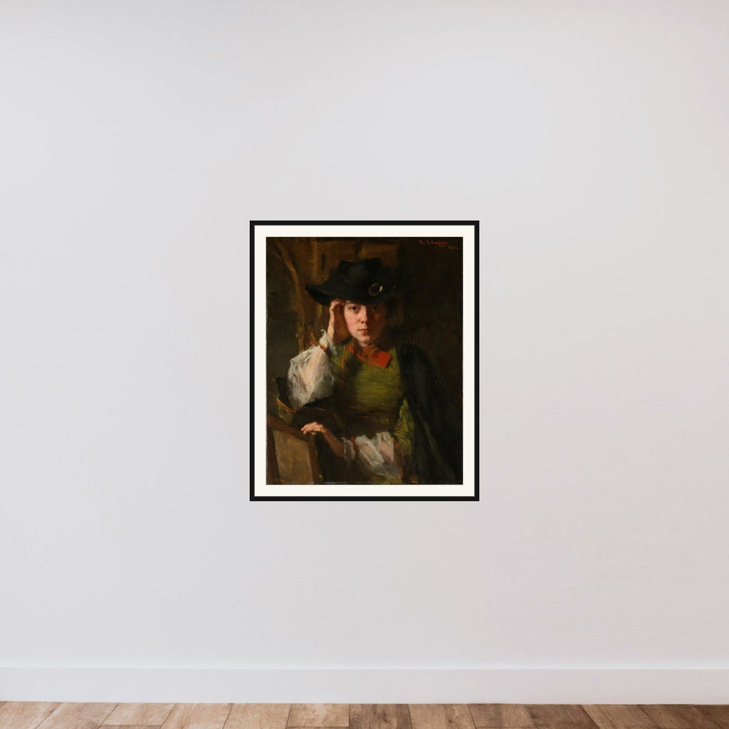 Portrait of Lizzy Ansingh (1875-1959) framed — shown to scale