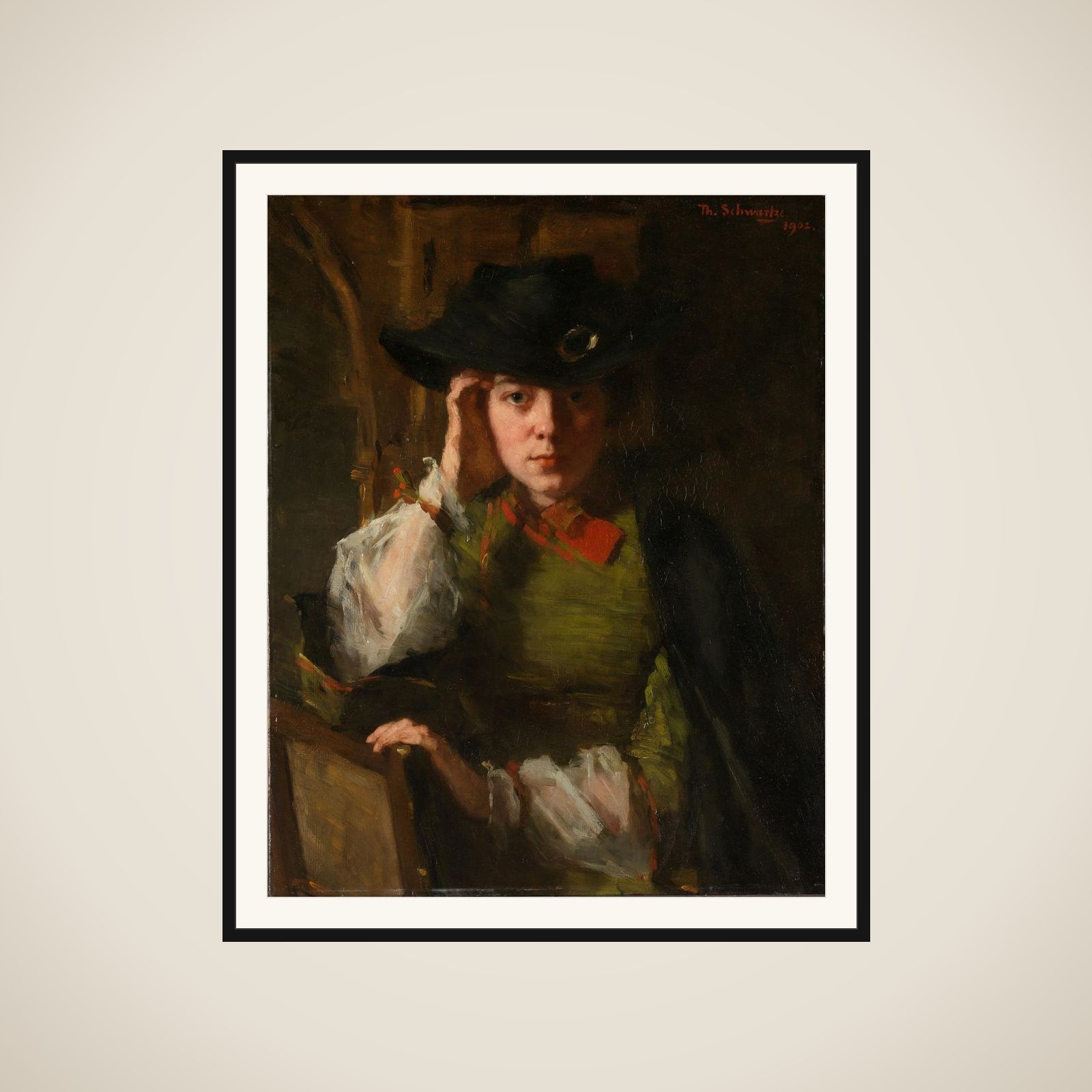 Portrait of Lizzy Ansingh (1875-1959) framed