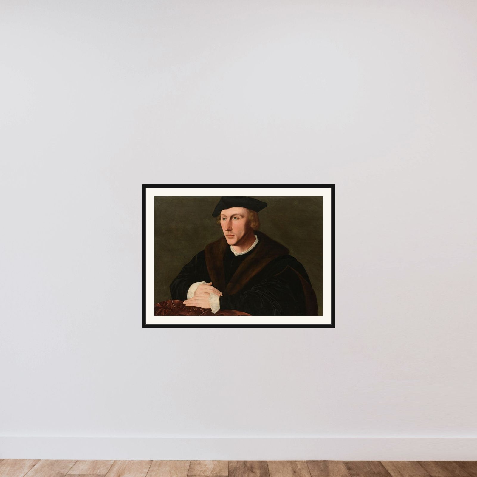 Portrait of Joris van Egmond (1504-1559) framed — shown to scale