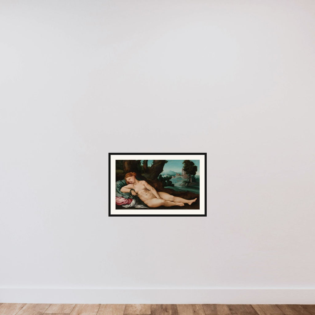 The Dying Cleopatra framed — shown to scale
