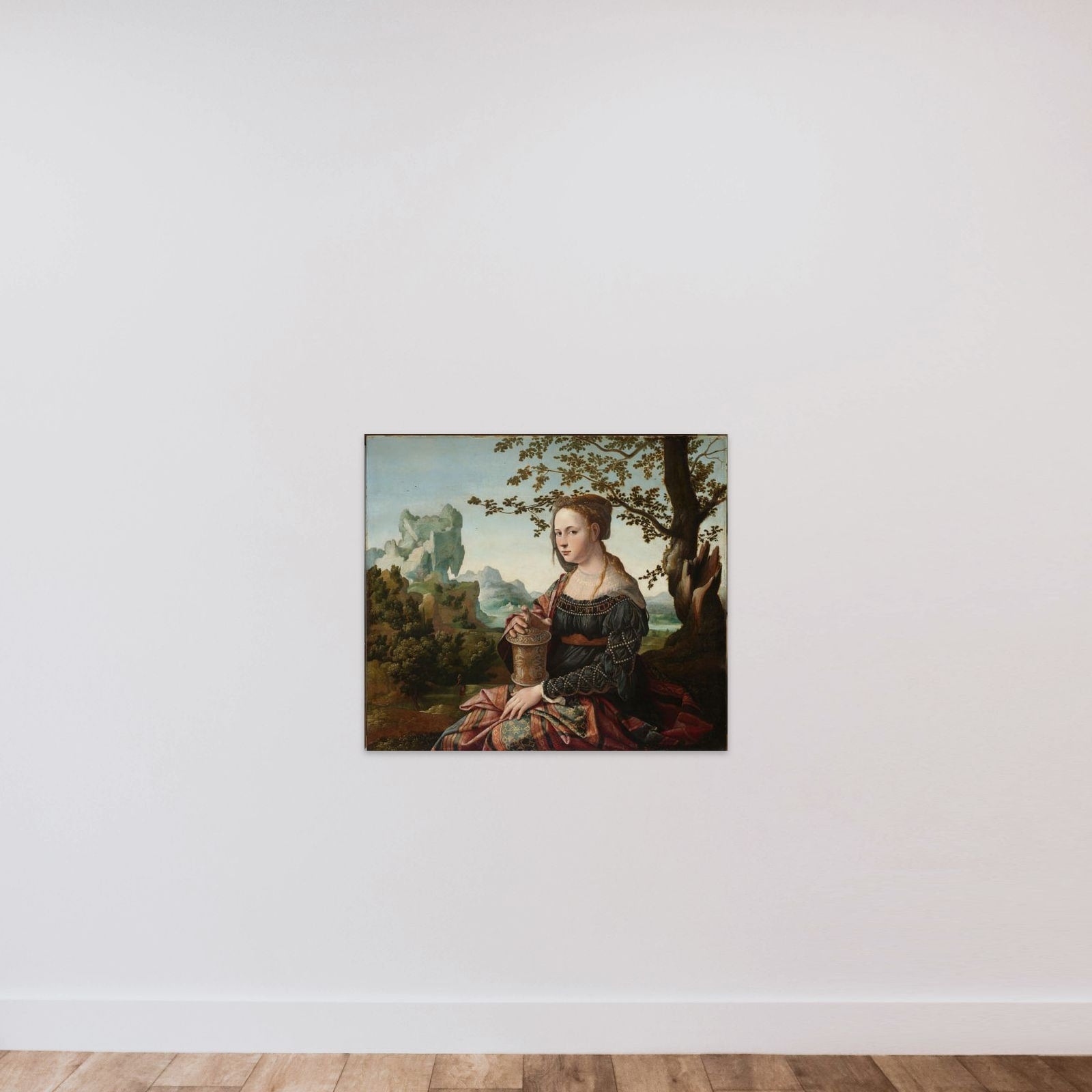 Mary Magdalene unframed — shown to scale