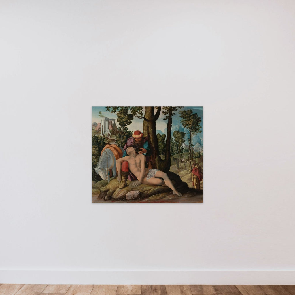 The Good Samaritan unframed — shown to scale