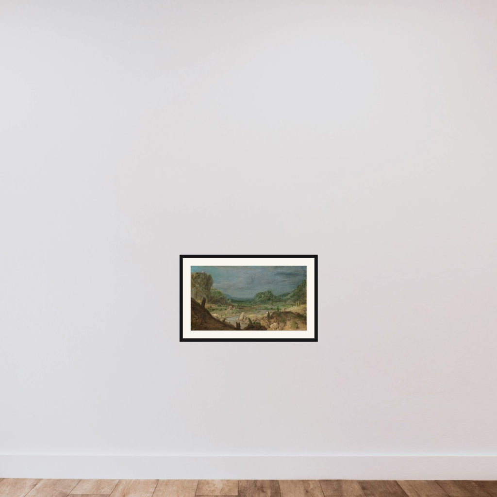River valley framed — shown to scale