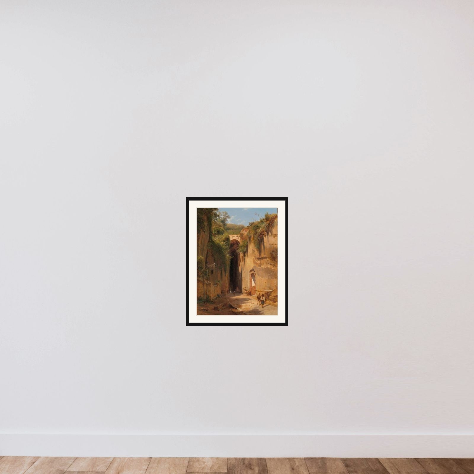 La Grotta di Posillipo near Naples framed — shown to scale