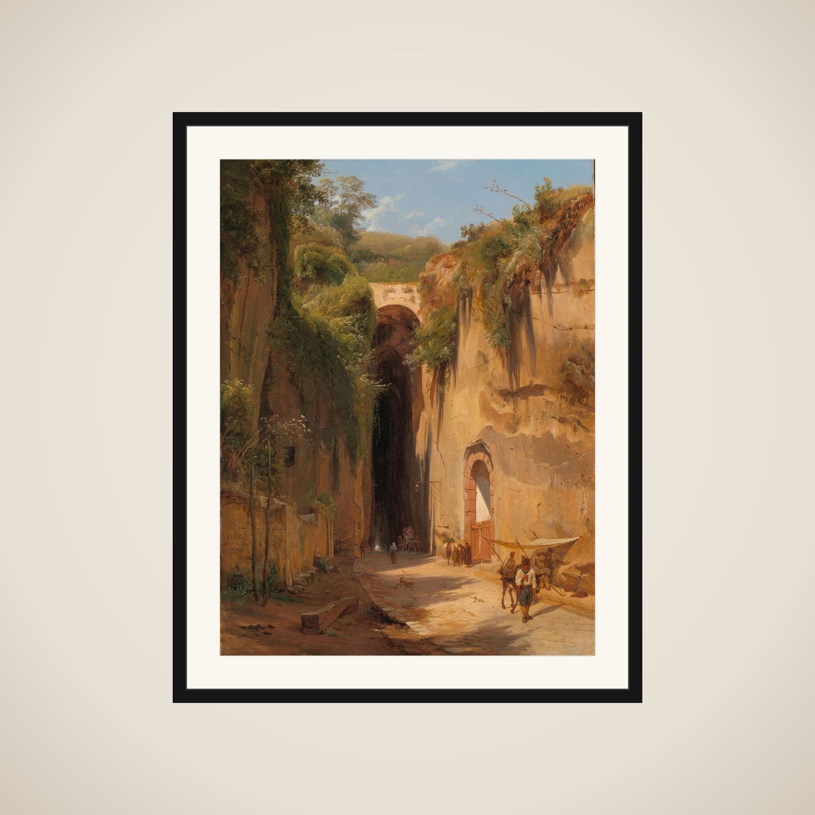 La Grotta di Posillipo near Naples framed