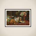 Still Life with Dead Game, Fruit and Vegetables framed