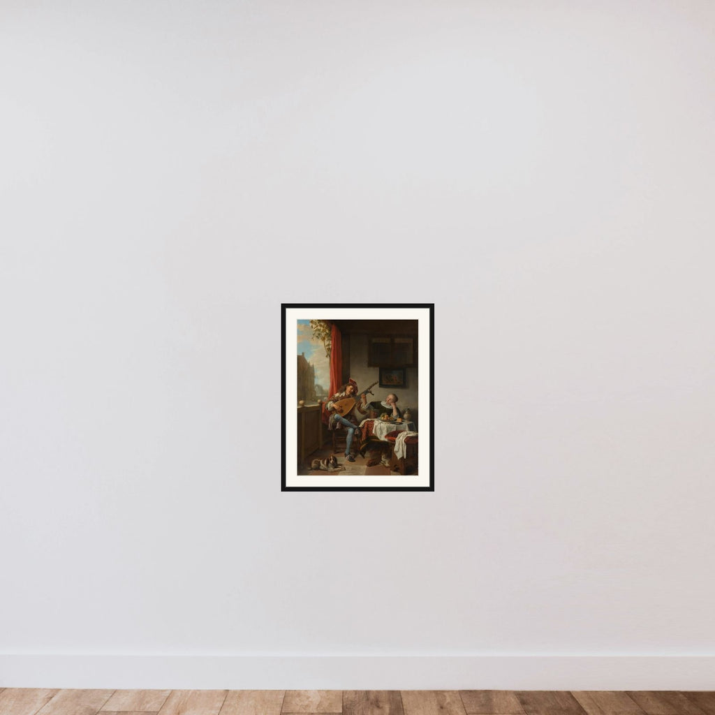 The Lutenist framed — shown to scale