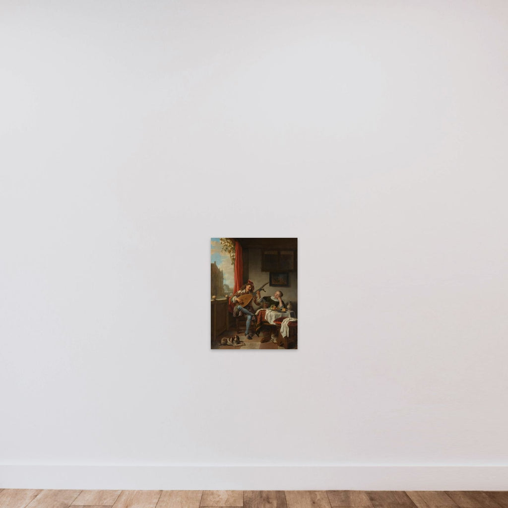 The Lutenist unframed — shown to scale