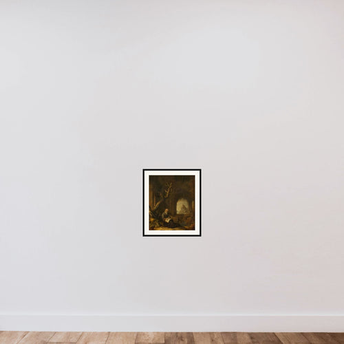 A Hermit in a Ruin framed — shown to scale