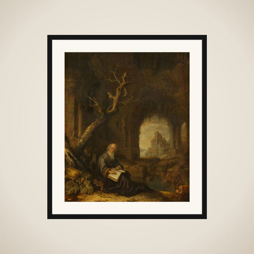 A Hermit in a Ruin framed