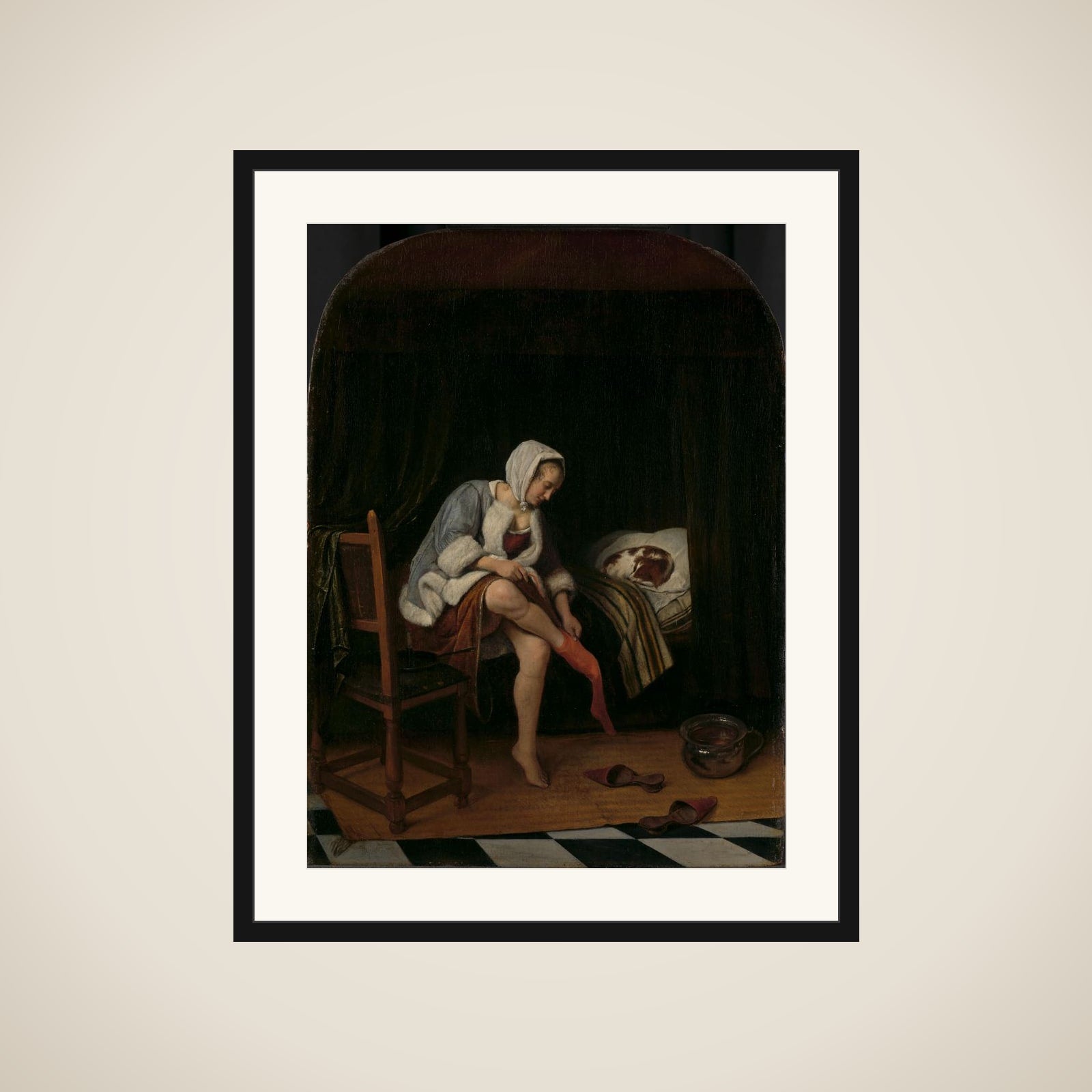 Woman at her Toilet framed
