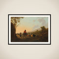 Landscape with Cattle Driver and Shepherd framed
