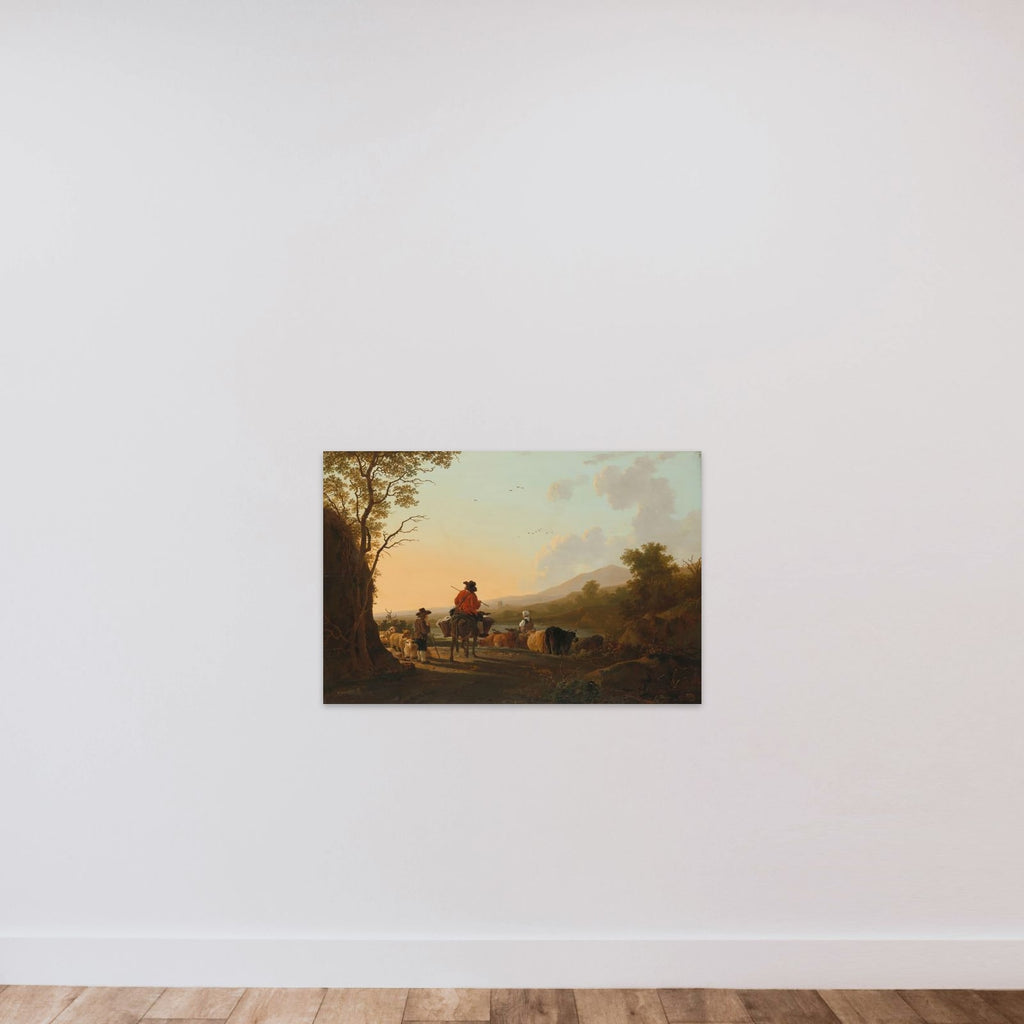 Landscape with Cattle Driver and Shepherd unframed — shown to scale