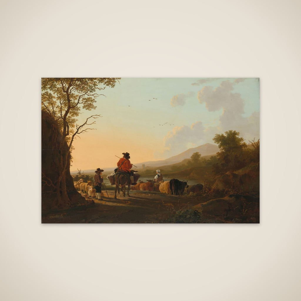 Landscape with Cattle Driver and Shepherd unframed print