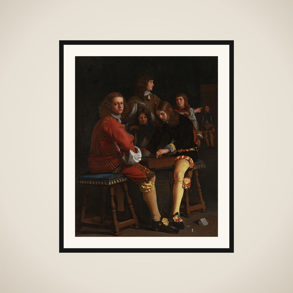 The Draughts Players framed