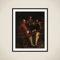 The Draughts Players framed