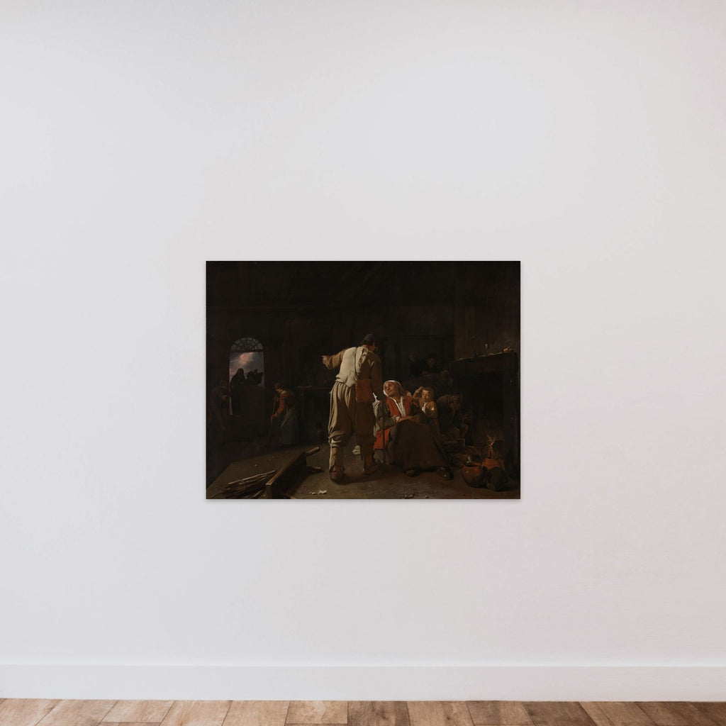 Visiting the Sick unframed — shown to scale