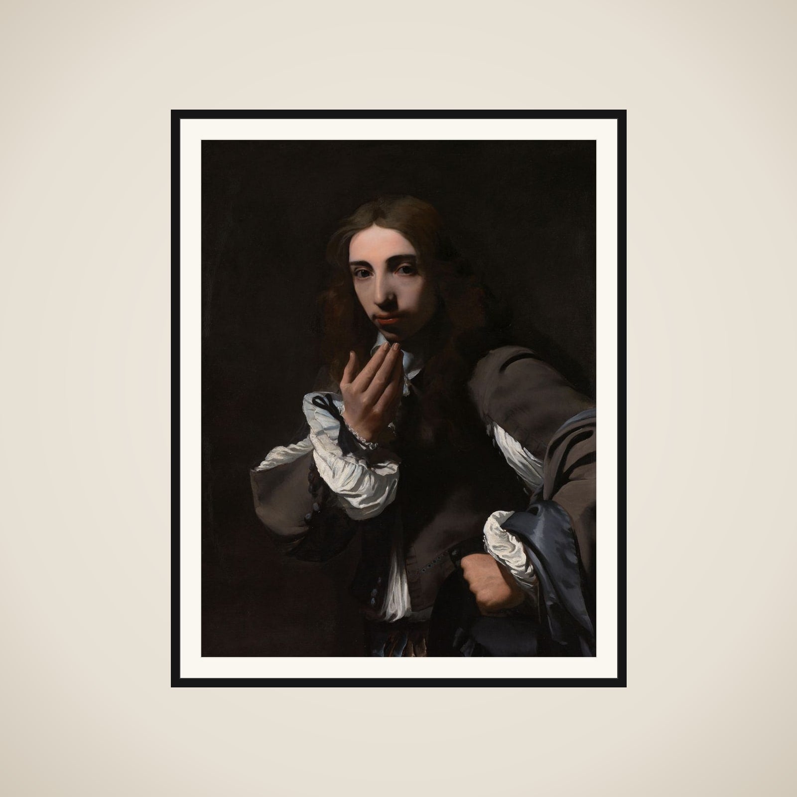 Portrait of Joseph Deutz framed