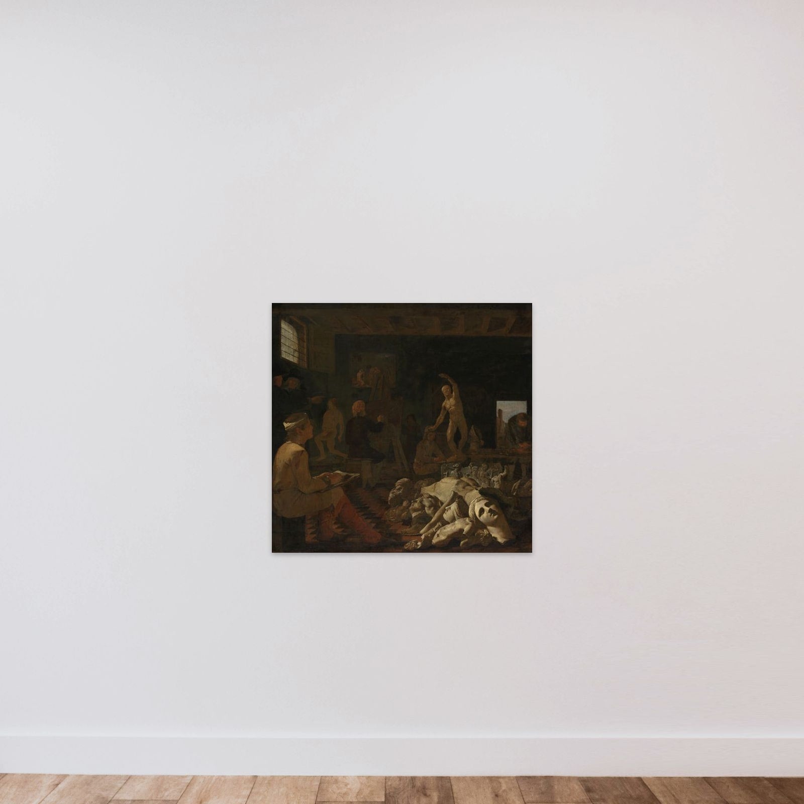 A Painter’s Studio unframed — shown to scale