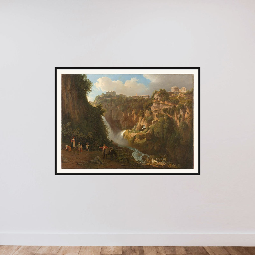 The Waterfall at Tivoli framed — shown to scale
