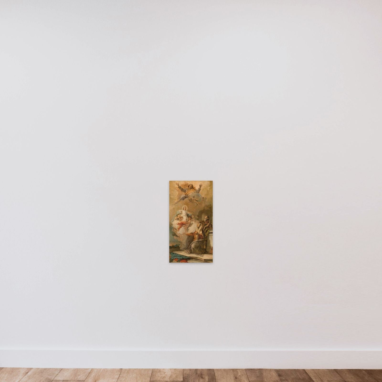 The Immaculate Conception (Joachim en Anna receiving the Virgin Mary from God the Father) unframed — shown to scale